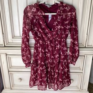 American Eagle Lightweight Floral Short Dressy Dress with Ruffles NWT Sz XS